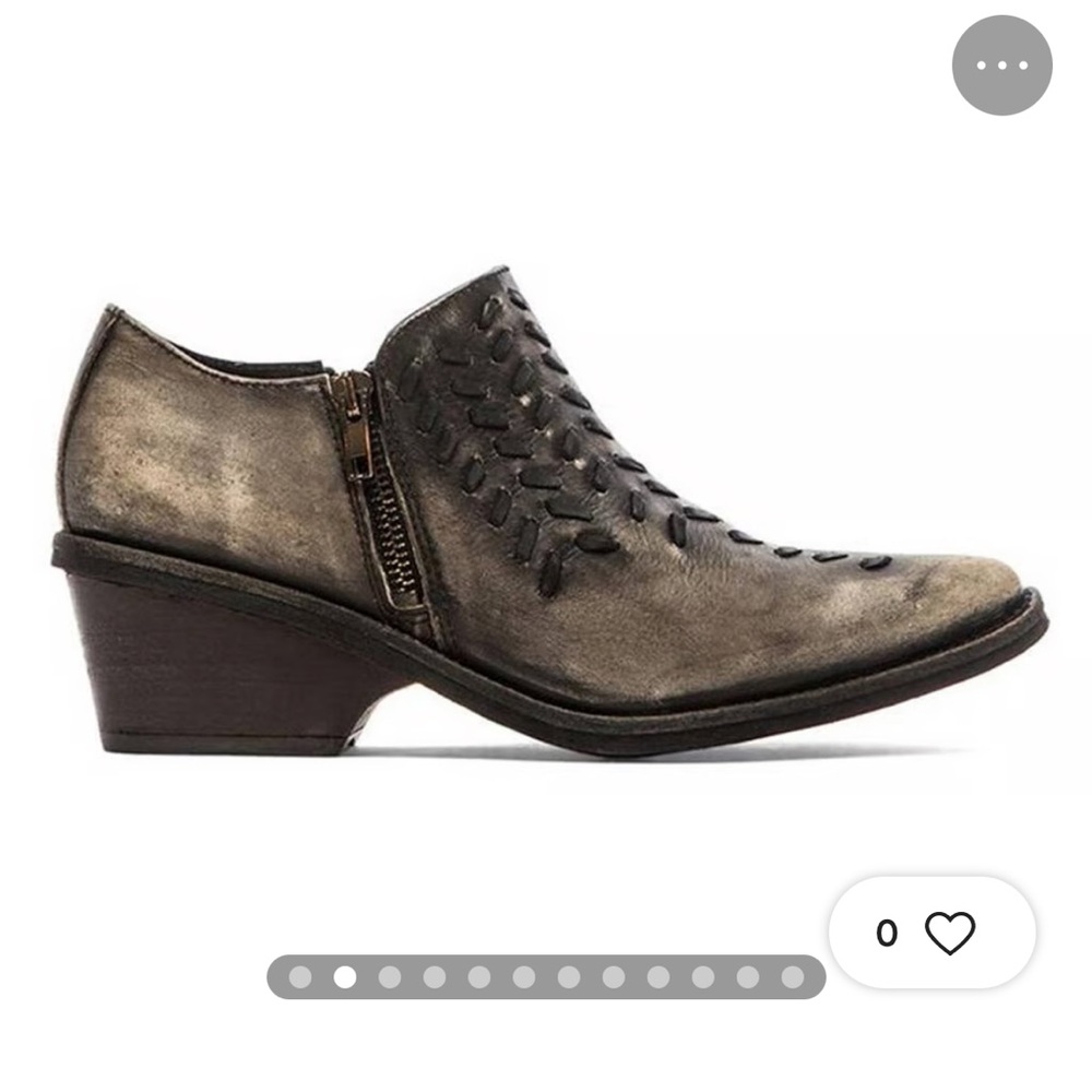Free People Indio low ankle boots brown/black western style 38